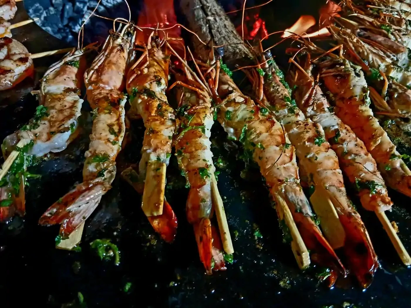 brochette gambas persillés 